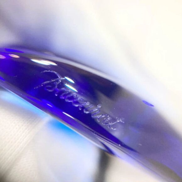 Baccarat Blue Heart Crystal Pendant - Retired Design - Picture 6 of 6